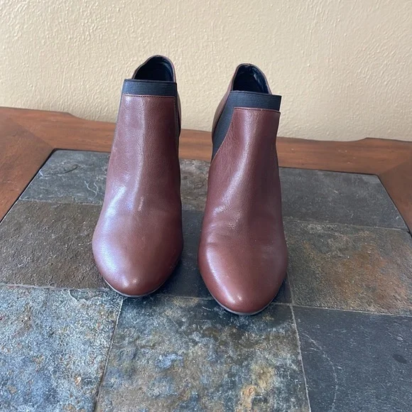 Isaac Mirzahi Live Viviana brown leather ankle boots with heels - Picture 2 of 11